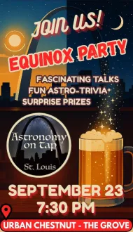 Flyer for Astronomy on Tap's September 2025 event
