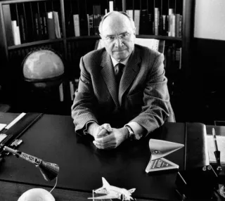 James S. McDonnell at his desk
