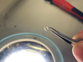 Diamond samples used as quantum sensors in Chong Zu’s lab.