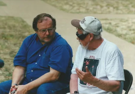 Frank Podosek with Bob Walker at a picnic in 1999