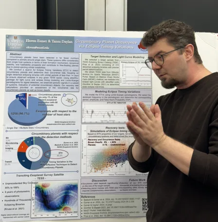 Esmer presenting a poster on his work at WUPRS