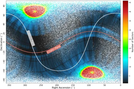 A simulated sky map with each dot representing a binary system hosting a planet around it.