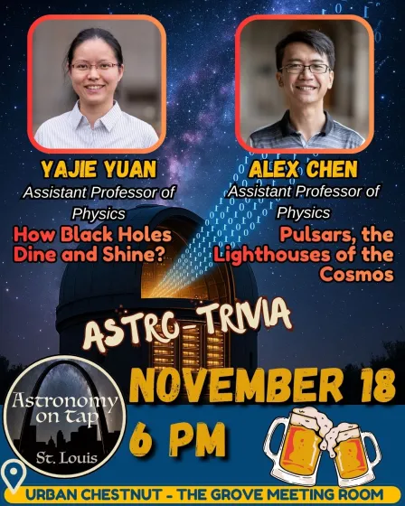 Flyer for Astronomy on Tap's November 2025 event