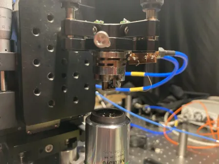 A diamond anvil cell allows researchers to study materials under extreme pressures.