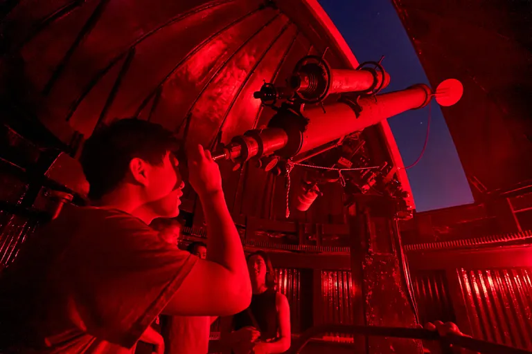 Viewing through the Crow Observatory telescope